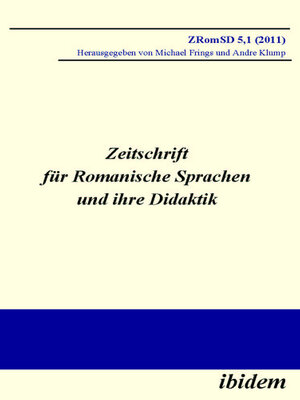 cover image of Zeitschrift für Romanische Sprachen und ihre Didaktik